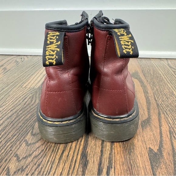 Dr Martens Junior 1460 Softy T Leather Lace Up Burgundy Boots size 1 - Picture 5 of 7